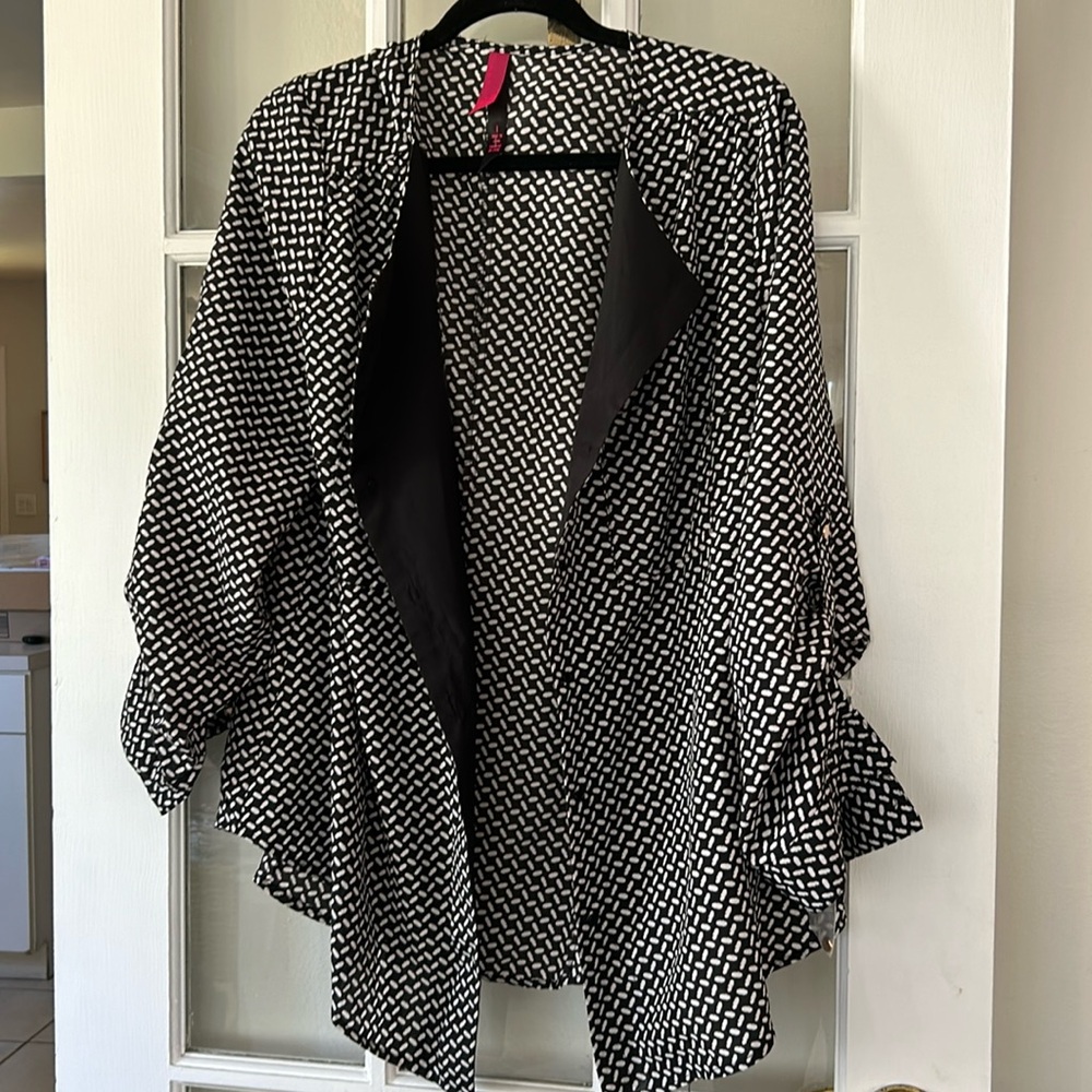 Pure Energy Drape Front Jacket Blouse